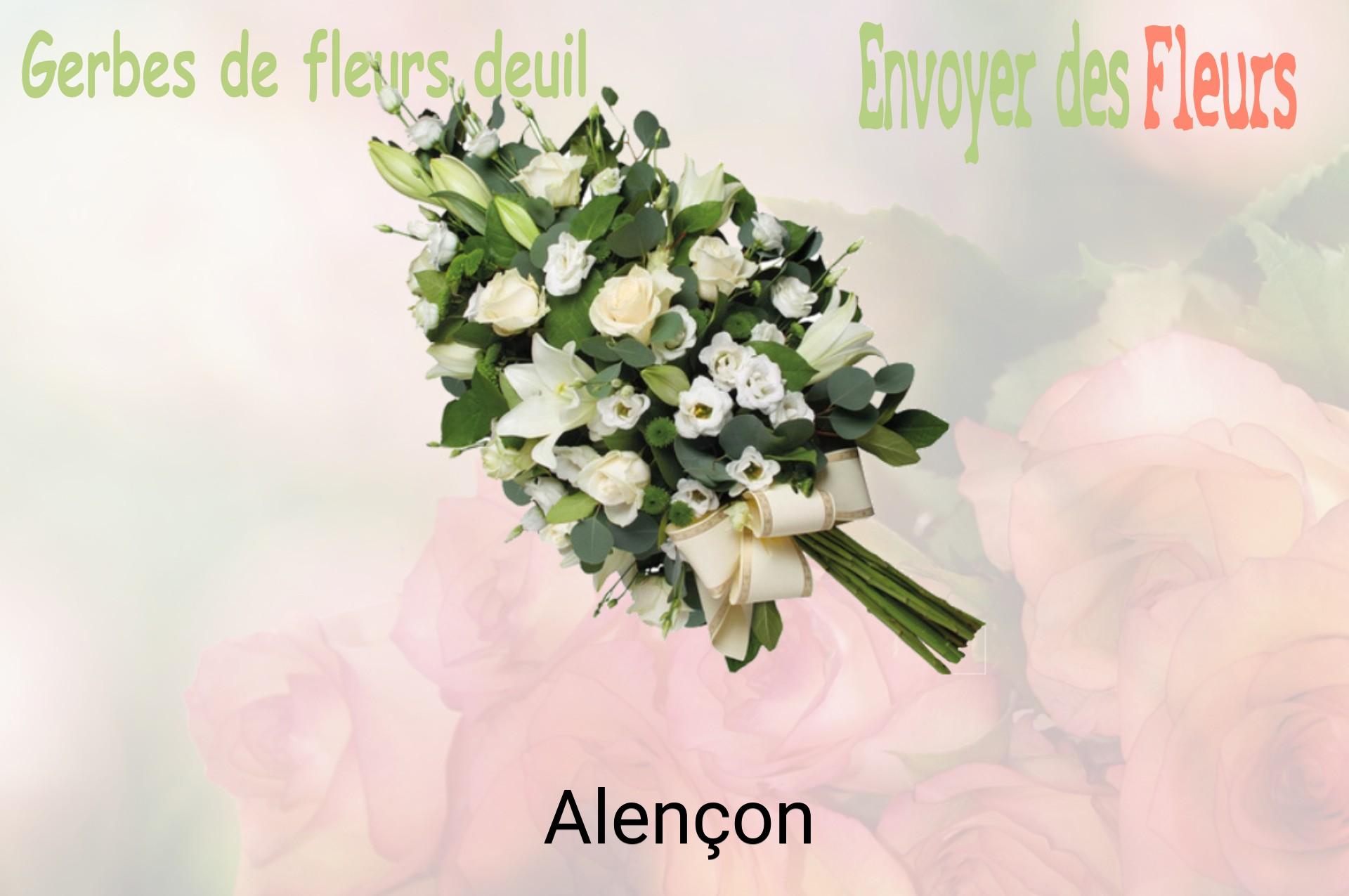 Gerbe de fleurs de deuil livrée à Alençon